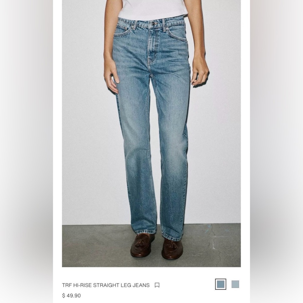 Brand New with Tags Zara TRF High Rise Straight Leg Jeans